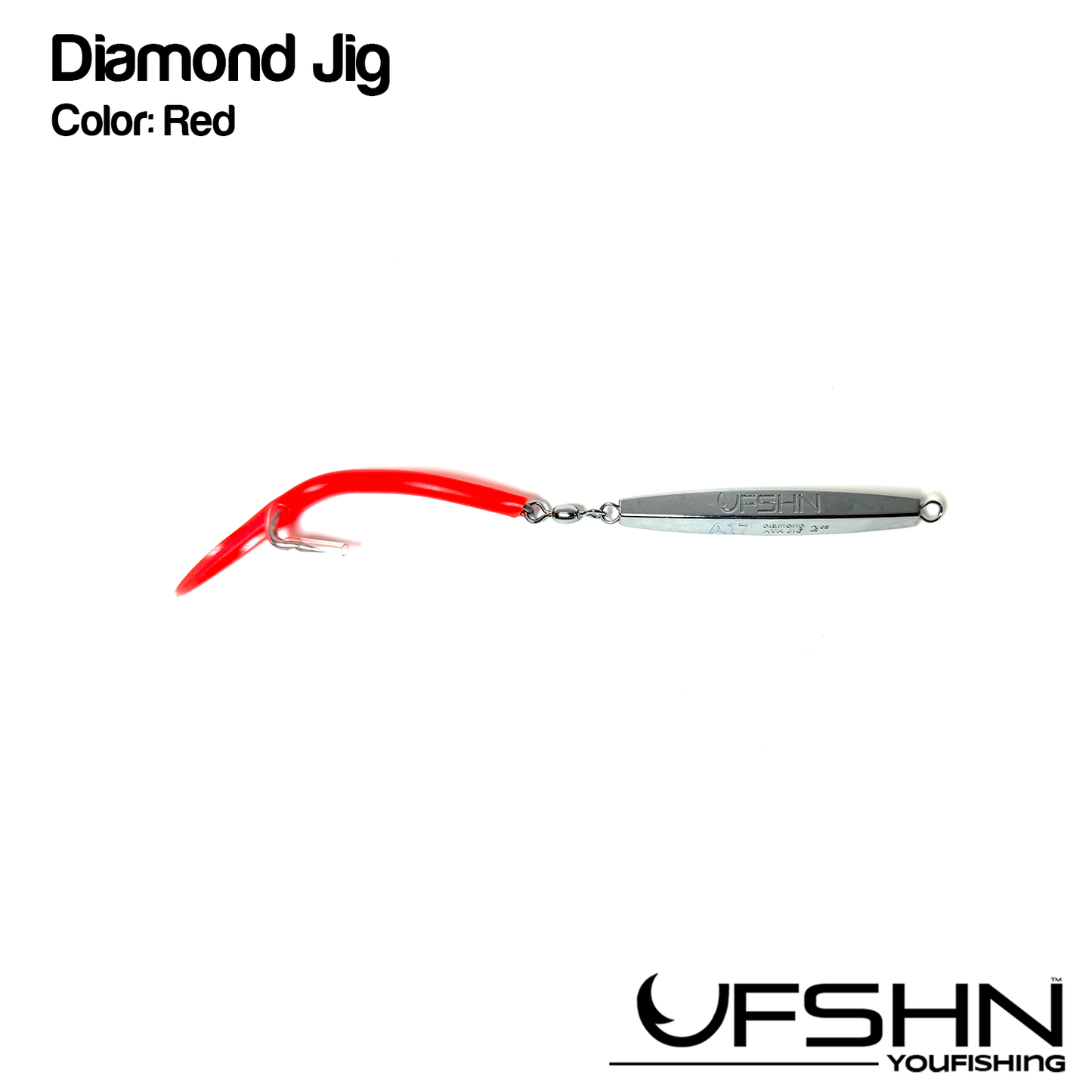 UFSHN DIAMOND JIG A37 4OZ FLO RED