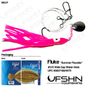 UFSHN 563P HAND TIED FLUKE SQUID SKIRT RIG SPINNER PINK