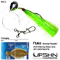 UFSHN 564G HAND TIED FLUKE SPINNER RIG WIDE GAP GREEN MYLAR