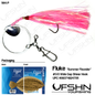 UFSHN 564P HAND TIED FLUKE SPINNER RIG WIDE GAP PINK MYLAR