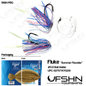 UFSHN HAND TIED FLUKE HI LOW 5/0 4X BAITHOLDER HOOK HOOCHIE SKIRT & TAIL GLOW PURPLE RAIN