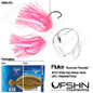 UFSHN HAND TIED FLUKE HI LOW OCTOPUS HOOK HOOCHIE SKIRT GLOW PINK