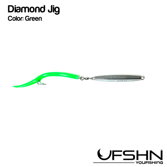 UFSHN DIAMOND JIG A37 4OZ FLO GREEN