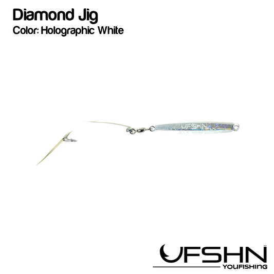 UFSHN DIAMOND JIG 007 1OZ WHITE TUBE HOLOGRAPHIC BODY