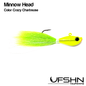 UFSHN MINNOW HEAD NATURAL BUCKTAIL 1/2OZ BUCKTAIL CRAZY CHARTREUSE WITH SILVER FLASH