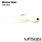 UFSHN MINNOW HEAD NATURAL BUCKTAIL 2OZ BUCKTAIL WHITE GLOW WITH SILVER FLASH