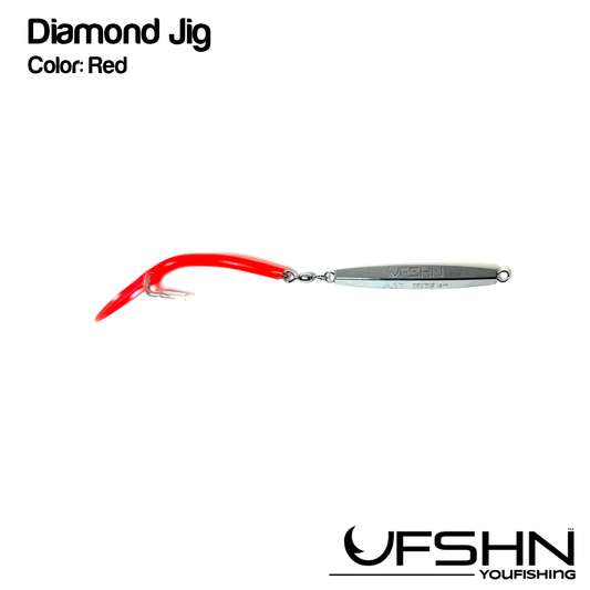UFSHN DIAMOND JIG A27 3OZ FLO RED