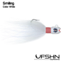 UFSHN SMILING NATURAL BUCKTAIL 3OZ BUCKTAIL WHITE WITH SILVER FLASH