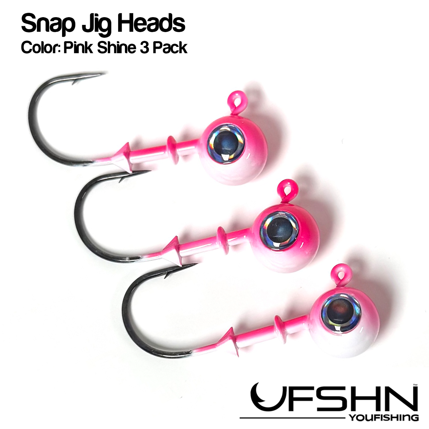 UFSHN SNAP JIG BALL JIG BIGEYE 1 1/2OZ PINK 3PACK