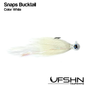 UFSHN SNAP JIG NATURAL BUCKTAIL AND FEATHERS SOLID WHITE 1.5 OZ