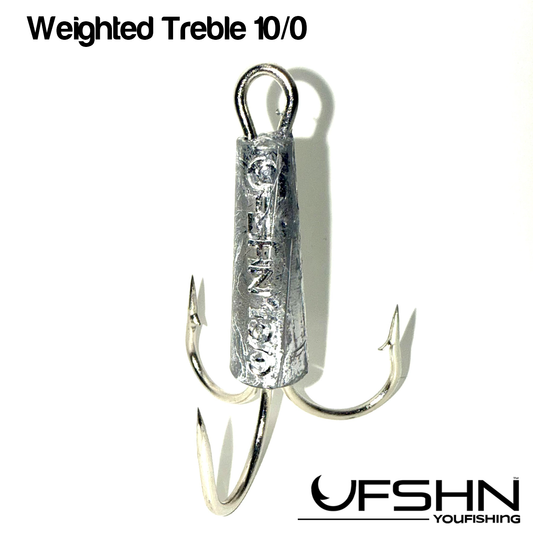 10/0 WIEGHTED TREBLE HOOK